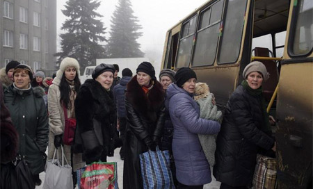 evacuacion de civiles Intensos combates entre fuerzas de Kiev y separatistas en Debáltsevo